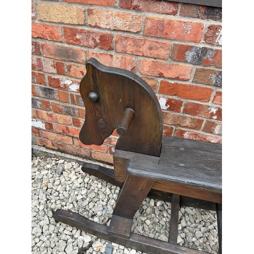 18 - Vintage Wooden Rocking Horse 42