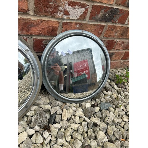 29 - Pair Of Interior Vintage Bus Mirrors.