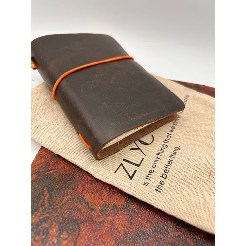 213 - Vintage Leather Folio Case Along With Modern Leather Notepad.