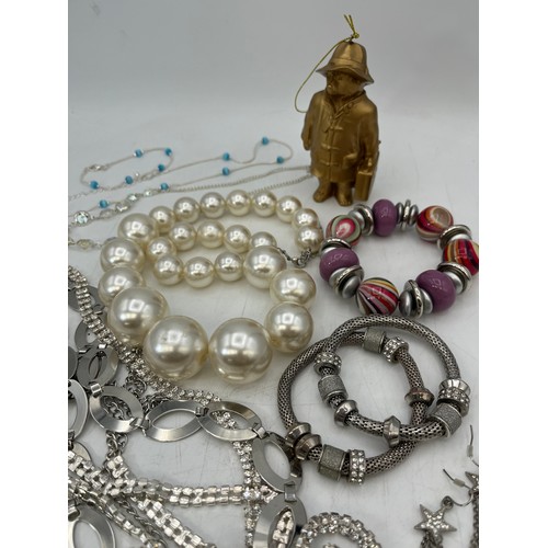 153 - Variety Of Costume Jewellery Plus Paddington Bear Ornament.