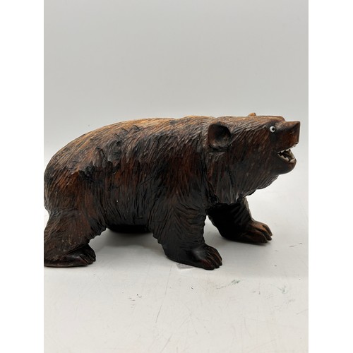 238 - Wooden Carved Bear Figure 7