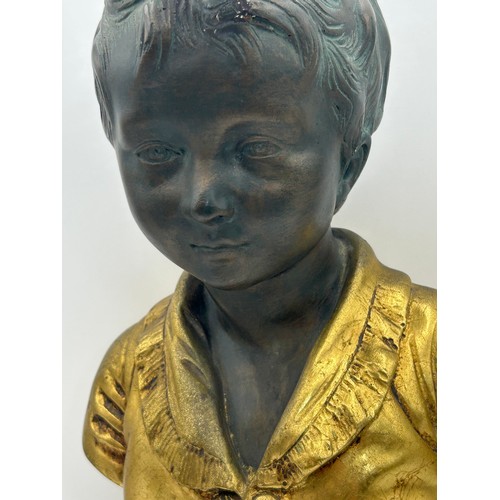 158 - Lovely Chalk Child Bust  16” x 9”.