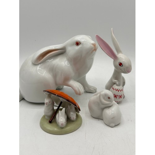 241 - Collection Of Ceramic Rabbit Figures , Tallest 4