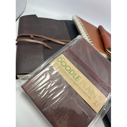 102 - Variety Of Quality Leather Folio Notebooks, New.