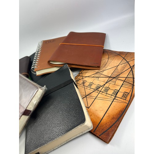 102 - Variety Of Quality Leather Folio Notebooks, New.