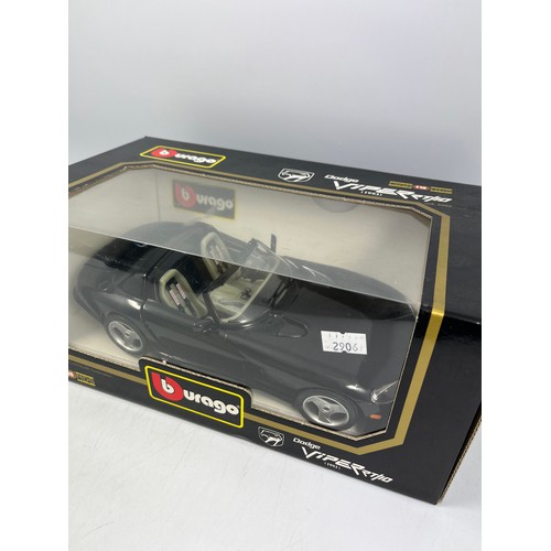 107 - Boxed Burago Dodge Viper.