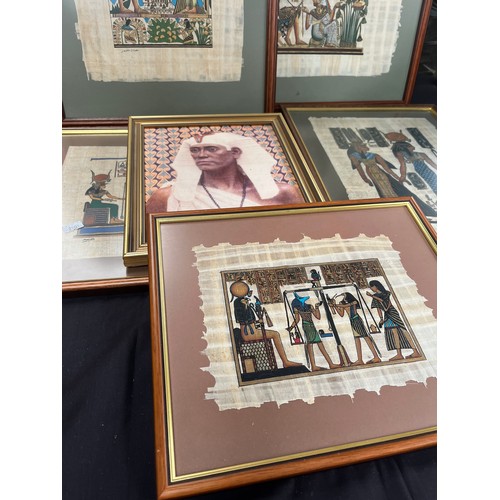 119 - Variety Of Egyptian Themed Frame Prints Etc Largest 18