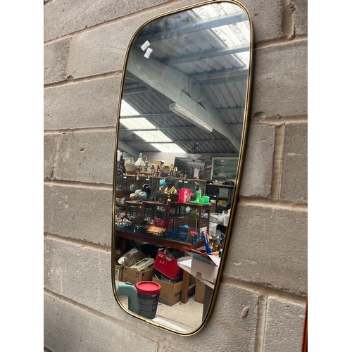 95 - Mid Century Mirror With Gold Edging 27