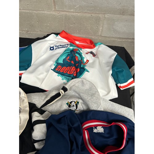 45 - Ice Hockey Jerseys, Some Sheffield Steelers. Rugby Top With Autographs (see photos for own authentic... 