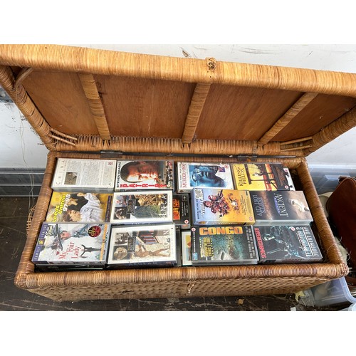 25 - Wicker Basket Full of VHS Videos