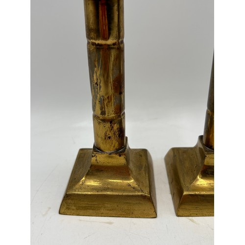 561 - Vintage Column Style Candle Sticks Standing 5.5