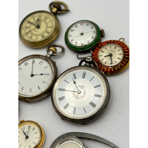 124 - Collection Of Vintage Ladies Fob Watches,Including Two Silver Examples.