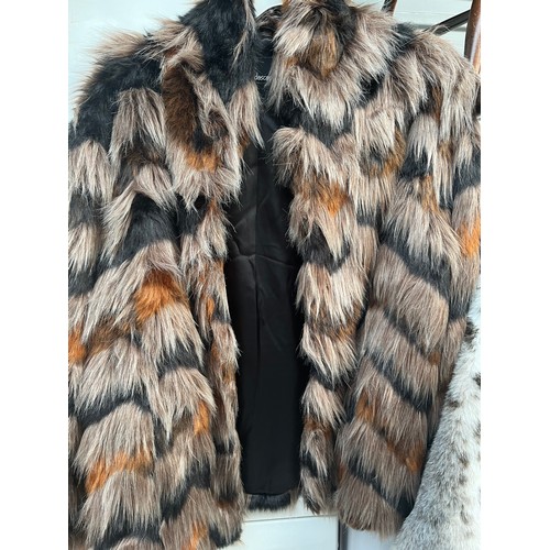 15 - 2 Faux Fur Ladies Coats, Size 18-20