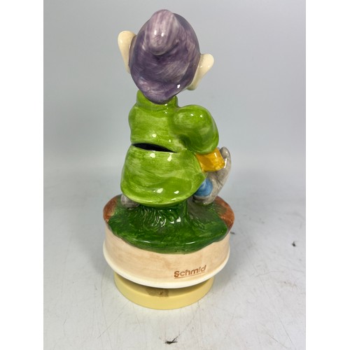 69 - Musical Ceramic “Dopey” Dwarf Stands @ 7”