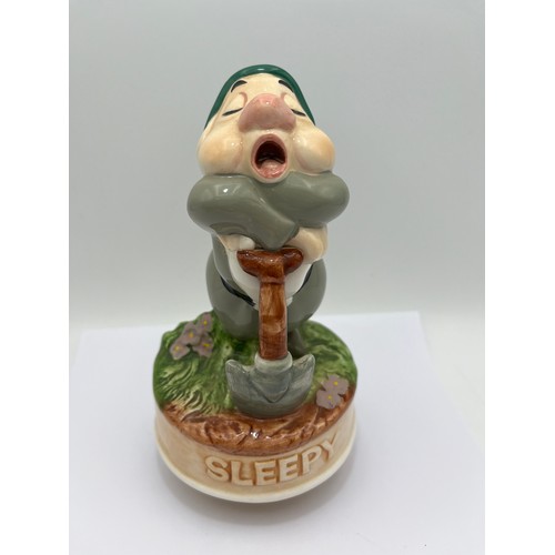 72 - Musical Ceramic “Sleepy” Dwarf. Stands @ 7”