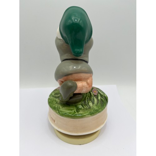 72 - Musical Ceramic “Sleepy” Dwarf. Stands @ 7”