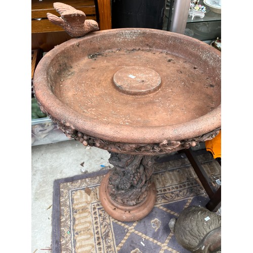 83 - Stone Birdbath. Stands @ 31”