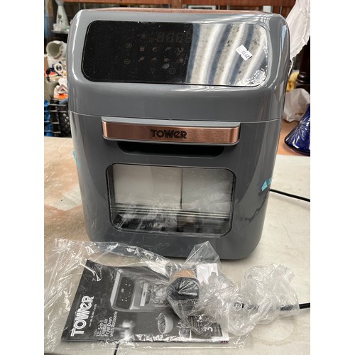 258 - New Tower 5 In 1 Digital Air Fryer, Oven, Rotisserie. With Manual