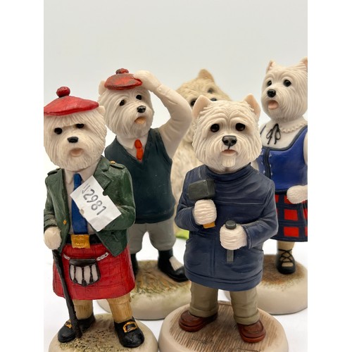 199 - Set Of Westie Figures , Four By Harrop.