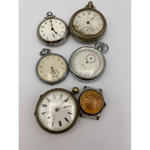 126 - Collection Of Vintage Pocket Watches And Stop Watches , As Found.