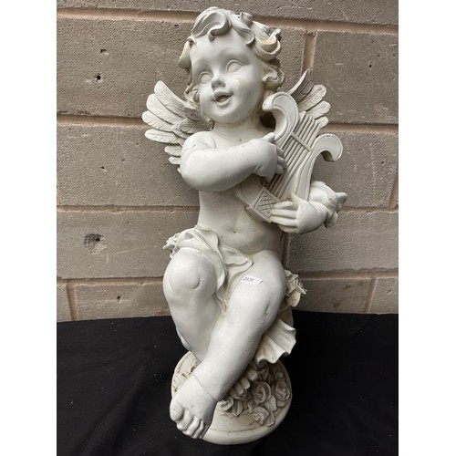 253 - Cherub On Pedestal. Standing 22”