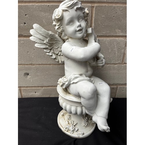 253 - Cherub On Pedestal. Standing 22”