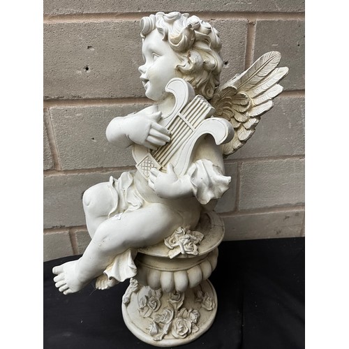 253 - Cherub On Pedestal. Standing 22”