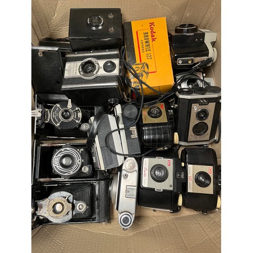 267 - Job Lot Of Various Kodak Cameras And Concertina style.