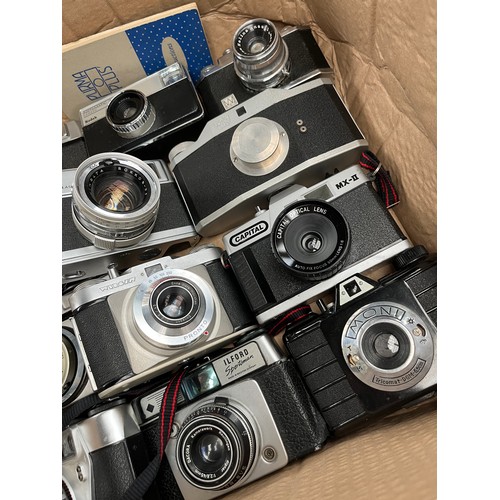 274 - Box Of Vintage Cameras Including Kodak Etc.