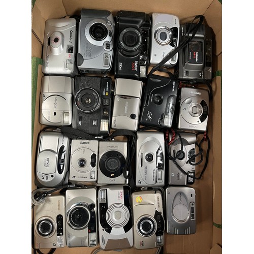 275 - Large Tray Of Various Cameras Including Samsung , Canon Etc.