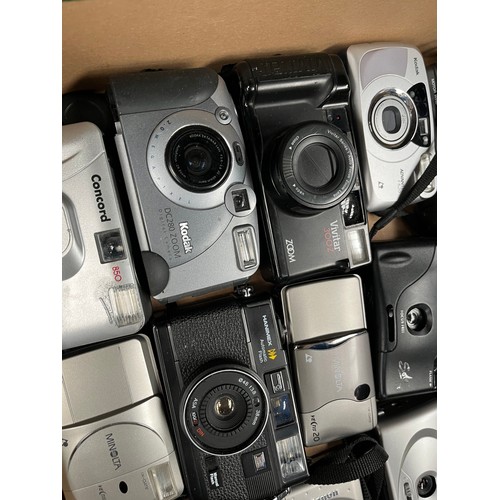 275 - Large Tray Of Various Cameras Including Samsung , Canon Etc.