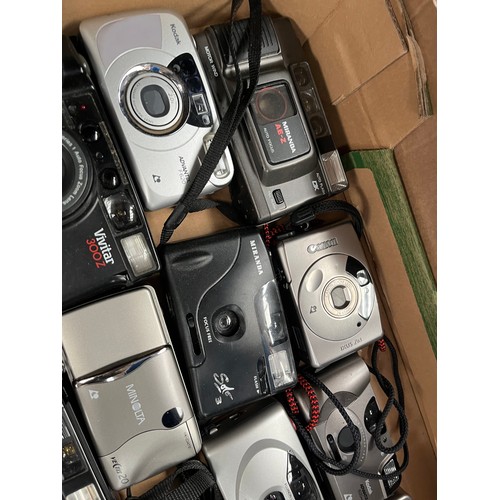 275 - Large Tray Of Various Cameras Including Samsung , Canon Etc.