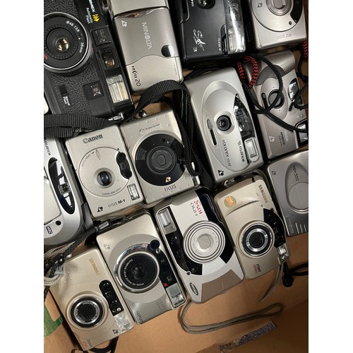 275 - Large Tray Of Various Cameras Including Samsung , Canon Etc.