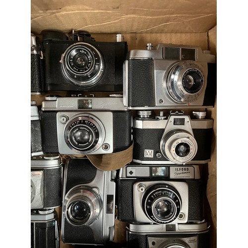 276 - Job Lot Of Vintage Cameras Including Ilford , Kodak Etc.