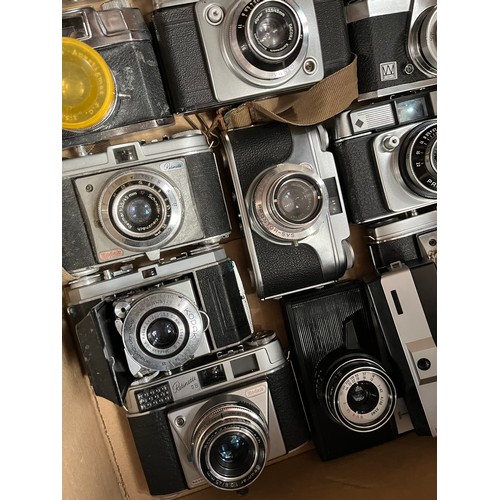 276 - Job Lot Of Vintage Cameras Including Ilford , Kodak Etc.