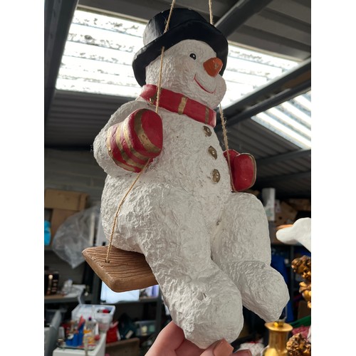 277 - Decorative Hanging Seated Snowman.13