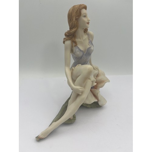 180 - Resin Figure Of A Lady , Signed To Rear. Standing 7