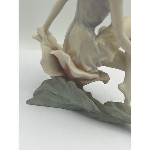 180 - Resin Figure Of A Lady , Signed To Rear. Standing 7