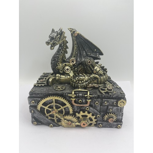 187 - Dragon Decorated Trinket Box 6 x  6