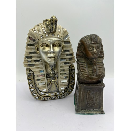 191 - Two Decorative Egyptian Figures , One Brass, Tallest 6