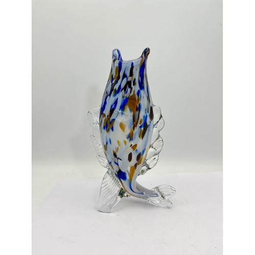 194 - Murano Style Glass Standing Fish 8