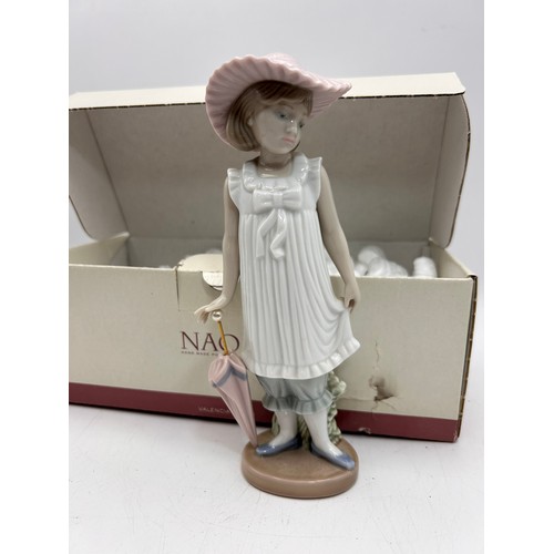 165 - Boxed Nao Figure Of Girl With Umbrella Standing 7