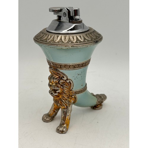 55 - Decorative Table Lighter With Lion Head Feature. 5