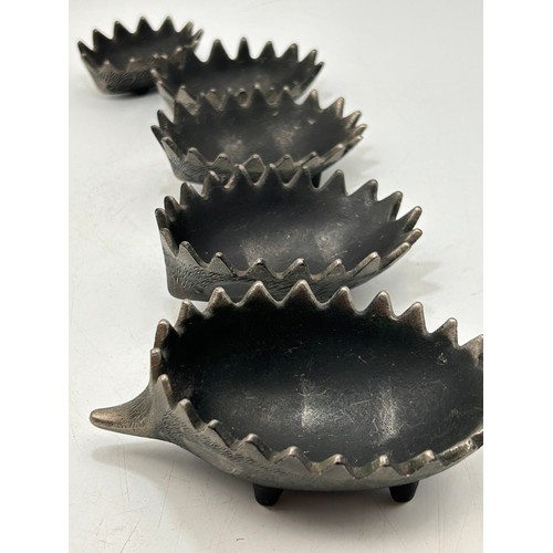 170 - Interesting Set Of Stacking Hedgehogs Ashtrays By Walter Bosse. Russia,1980's?