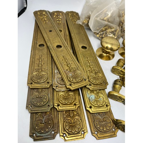 49 - Collection Of Door Furniture, Consisting Of Plates. Door Knobs, Picture Hooks