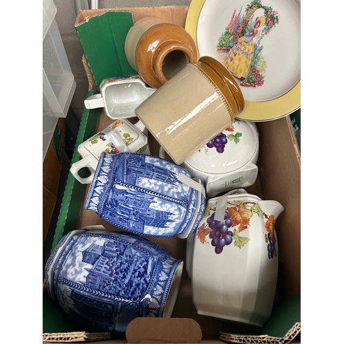 11 - Various Ceramics To Include Earthen Ware. Ringtons, Whisky  ETC