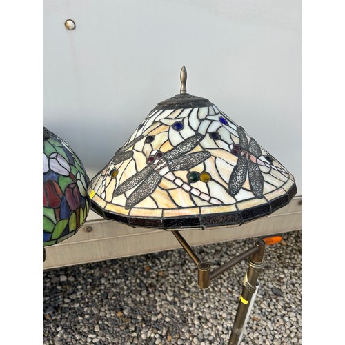 15 - Two Tiffany Style Standard Lamps AF See Photos