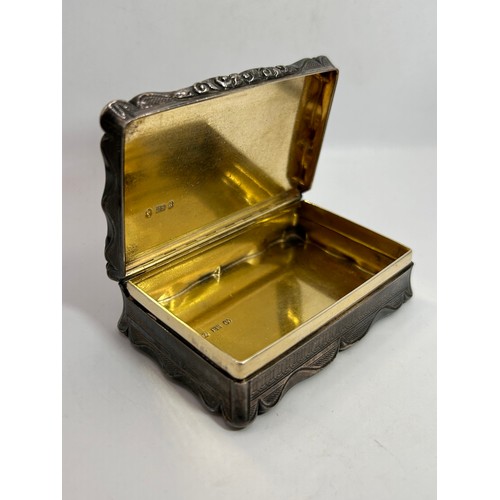 54 - Edward Smith ,Birmingham, 1850 Stunning Quality Trinket / Snuff Box, 162g , 3.5