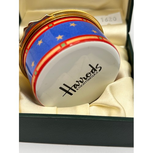 106 - Stunning Harrods Boxed Enamel Trinket Box , In Harrods Original box, 2