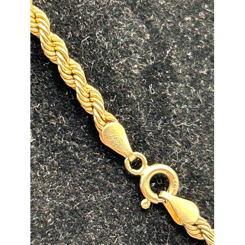 113 - 9ct Gold Rope Chain , 16